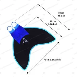 WaterWay Mermaid Monofin 9 WaterWay Mermaid Monofin -Diving Gear Shop mermaid dimenstions m2 br