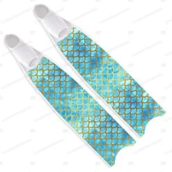 Leaderfins Neon Blue Mermaid Fins - Limited Edition