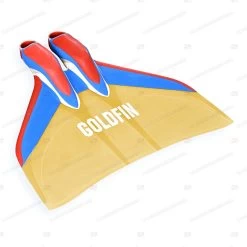 GoldFin Fish Tail Freediving Hyper Monofin -Diving Gear Shop src hyper hm bl rd 01 m2 1